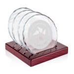 Porterfield Coasters - Set of 4 on Piano Finish Rosewood