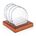 Porterfield Coasters - Set of 4 on Walnut Base - 3