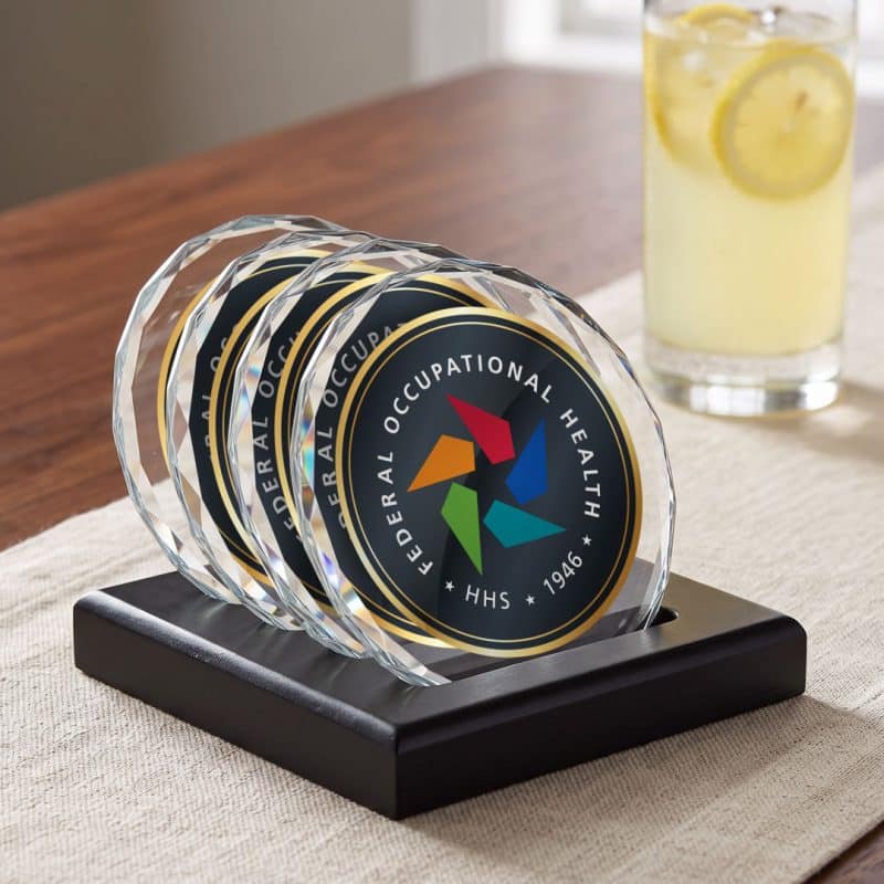 Porterfield VividPrint Coasters - Set of 4 on Black - 2
