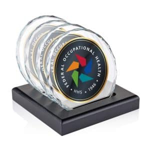 Porterfield VividPrint Coasters - Set of 4 on Black