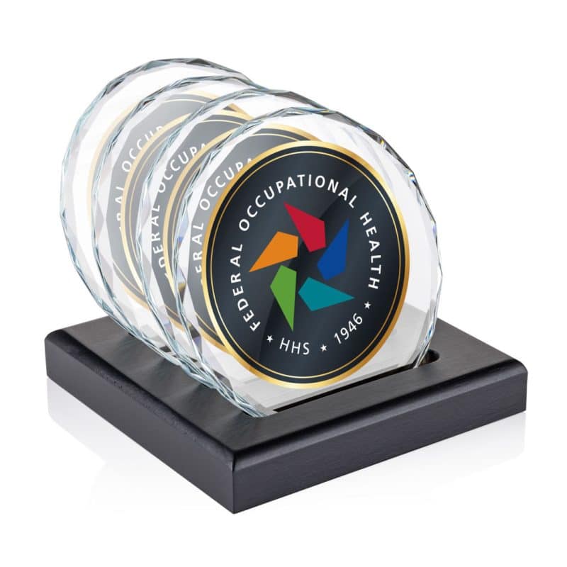 Porterfield VividPrint Coasters - Set of 4 on Black