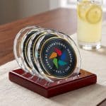 Porterfield VividPrint Coasters - Set of 4 on Piano Finish Rosewood - 2