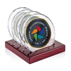 Porterfield VividPrint Coasters - Set of 4 on Piano Finish Rosewood
