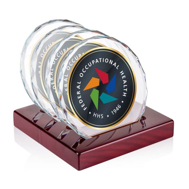 Porterfield VividPrint Coasters - Set of 4 on Piano Finish Rosewood