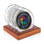 Porterfield VividPrint Coasters - Set of 4 on Walnut