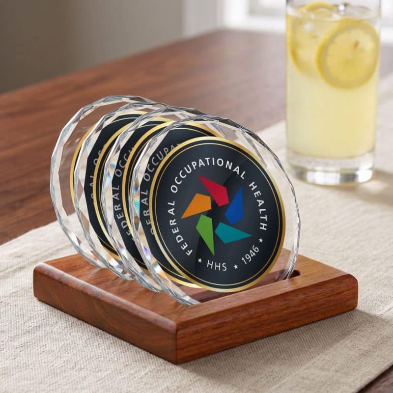 Porterfield VividPrint Coasters - Set of 4 on Walnut - 2