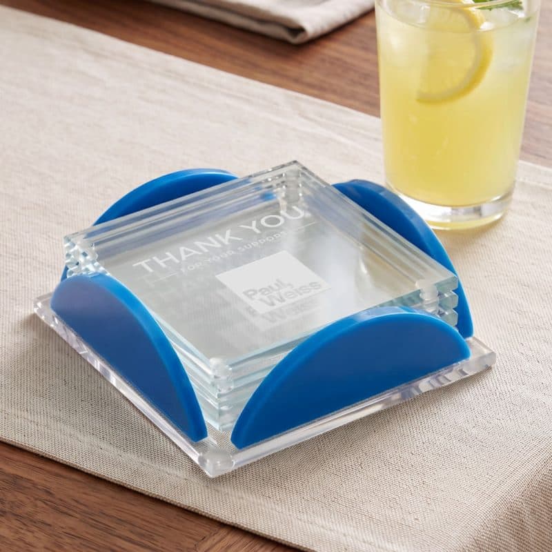 Rockford Coasters - Set of 4 on Herning Blue - 3