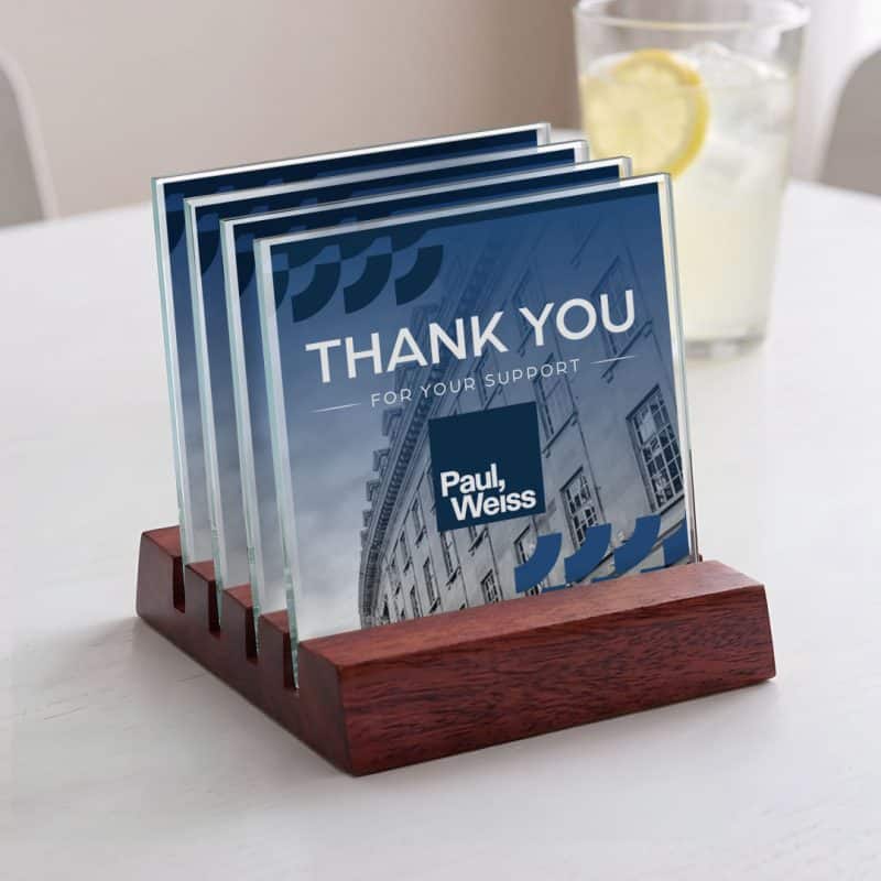 Rockford VividPrint Coasters - Set of 4 on Brolin Rosewood - 2