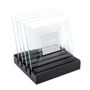 Talbot Coasters - Set of 4 on Black Base