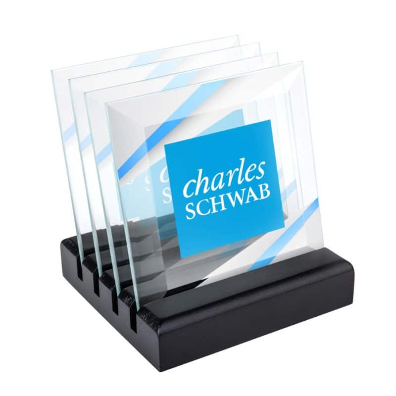 Talbot VividPrint Coasters - Set of 4 on Black