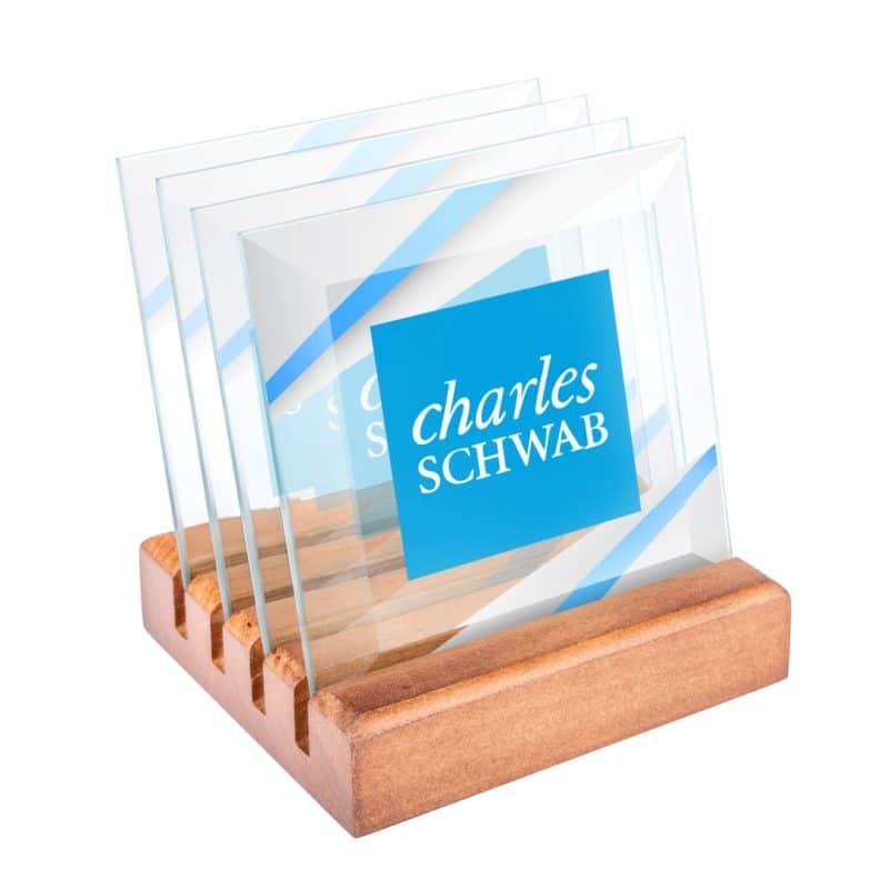 Talbot VividPrint Coasters - Set of 4 on Walnut